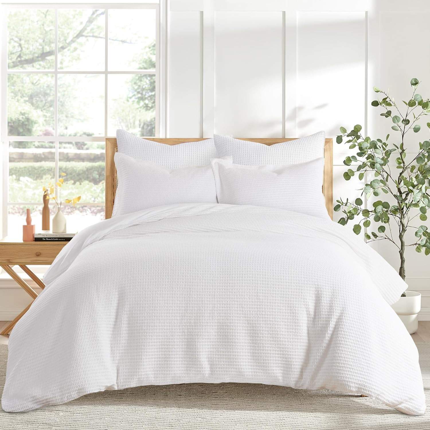Levtex Home - Cloud Waffle Bright White Comforter Set - King Comforter + Two King Pillow Cases - ... | Amazon (US)