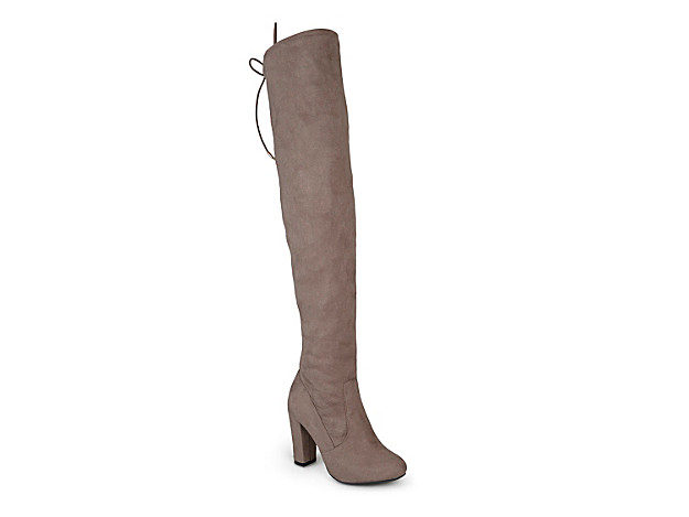 Journee Collection Maya Thigh High Boot - Women's - Taupe | DSW