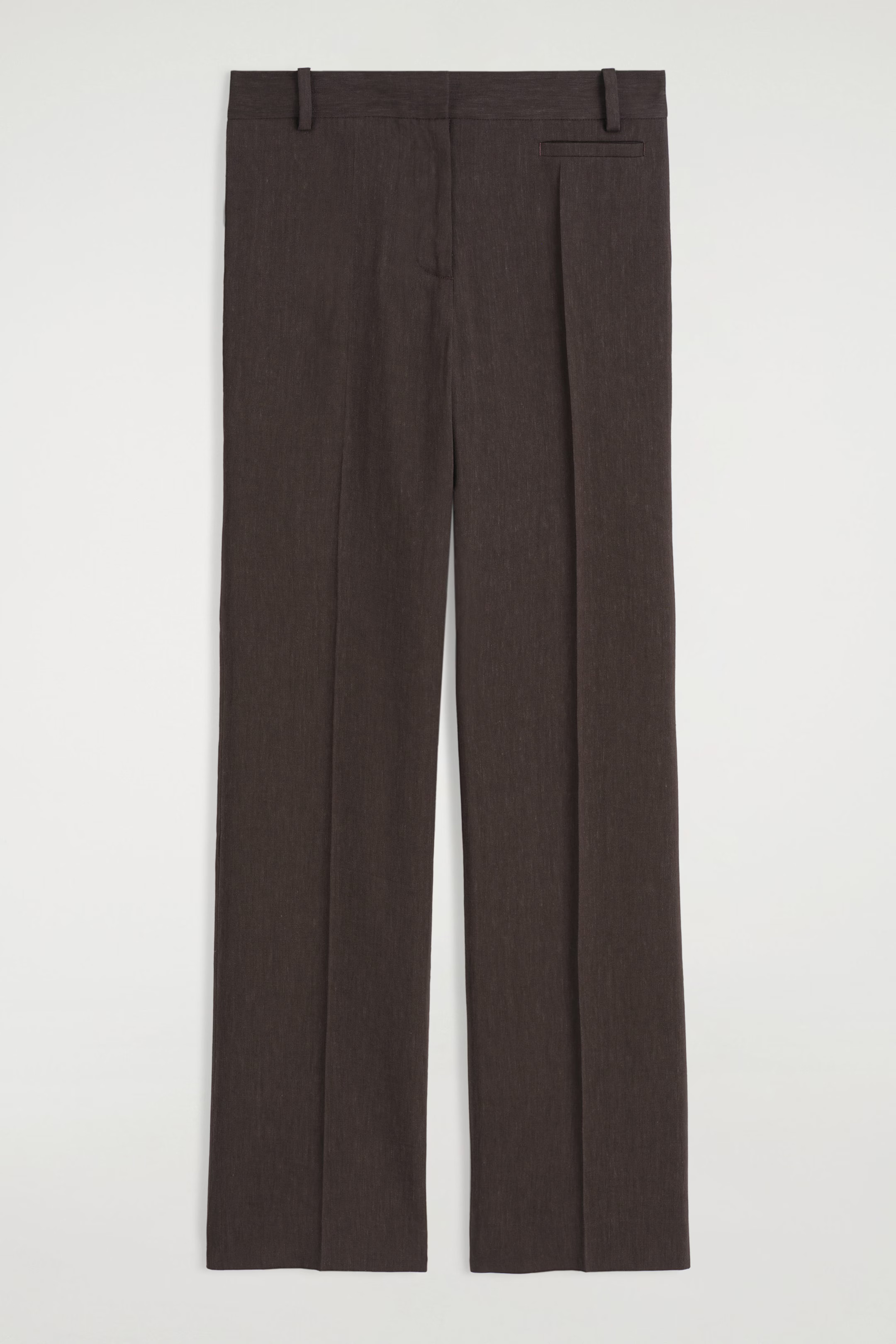 TAILORED LINEN STRAIGHT-LEG PANTS - DARK BROWN | COS | COS (EU)