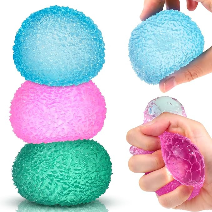 3 Pcs Sensory Balls, Stress Balls for Kids, Squishy Fidget Toys, Kids Textured Multi Ball High De... | Amazon (US)