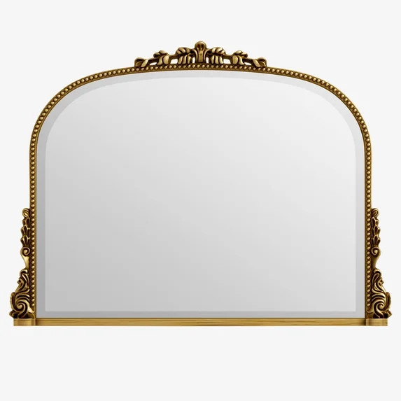 BEAUTYPEAK 36"x 27" Arched Vanity Mirror Vintage Decor Mirror Wall Mounted, Antique Gold | Walmart (US)