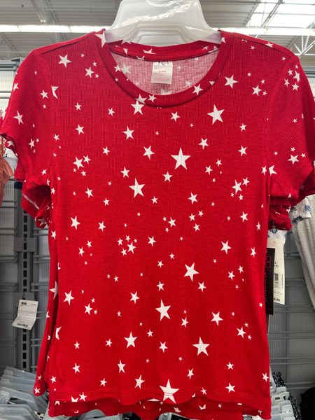 Walmart Finds | Ribbed Short Sleeve | Star Print Shirt | 4th Of July | Patriotic Top

#LTKSeasonal #LTKstyletip #LTKunder50
