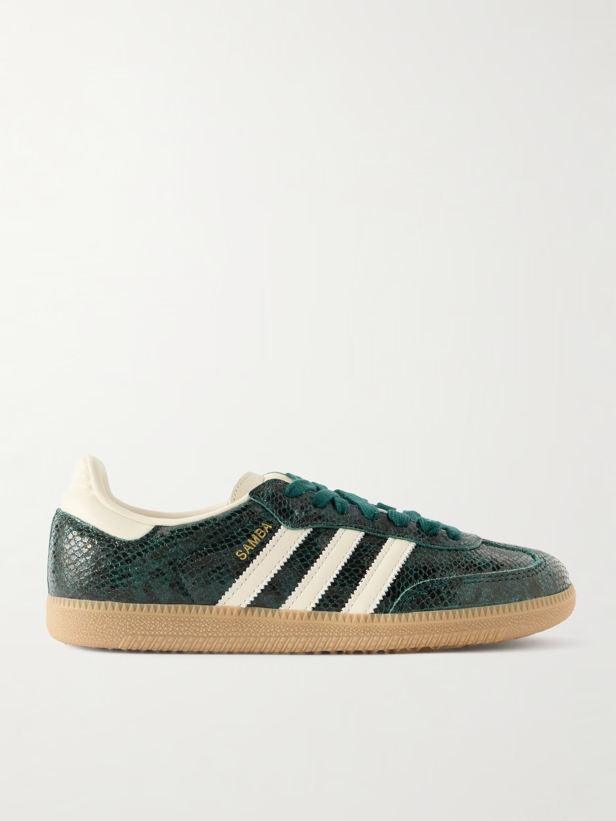 adidas Originals - Samba Og Leather-trimmed Snake-effect Sneakers - Animal print | NET-A-PORTER (US)