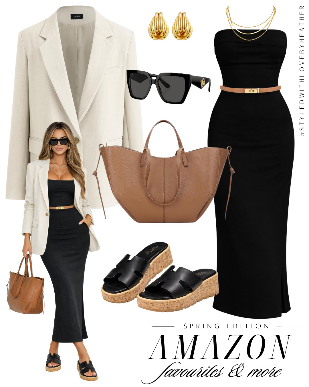 How to Style Your Blazer 🖤

A blazer instantly elevates even the simplest outfit. Pairing it with a fitted tube top and a sleek maxi skirt creates a chic, feminine look that’s perfect for spring.

As a petite girly, I love this combo because the high-waisted skirt and fitted top help elongate the body, while the structured blazer adds balance and polish.

Finish the look with platform slides, oversized sunnies, and a neutral tote for an effortless elevated everyday outfit.

Everything is linked on my LTK ✨

 

 #LTKSpringSale #LTKootd #LTKPetite