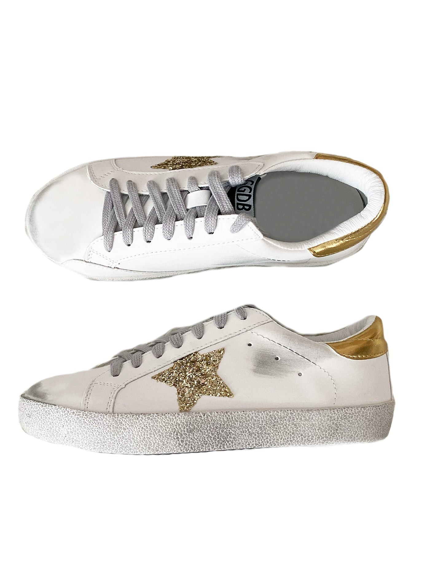 'Vanessa' Sequinned Star distressed Sneakers (6 Colors) | Goodnight Macaroon