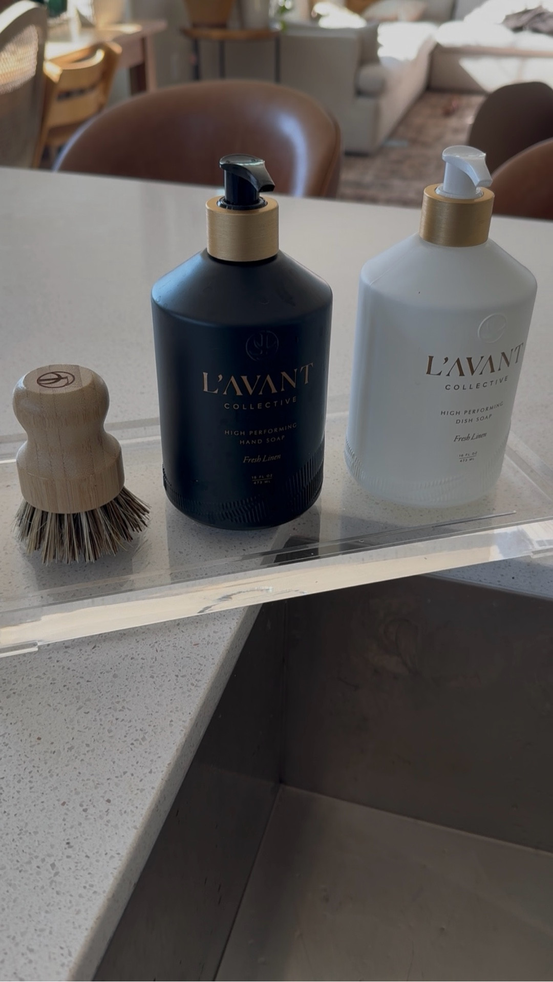 New clean hand & dish soap as well as multi purpose spray cleaner. They smell INCREDIBLE - so clean, and sophisticated! Love the lucite tray that comes with the bundle the elevate your kitchen space! 

#LTKmomlife #LTKHome #LTKdayinmylife