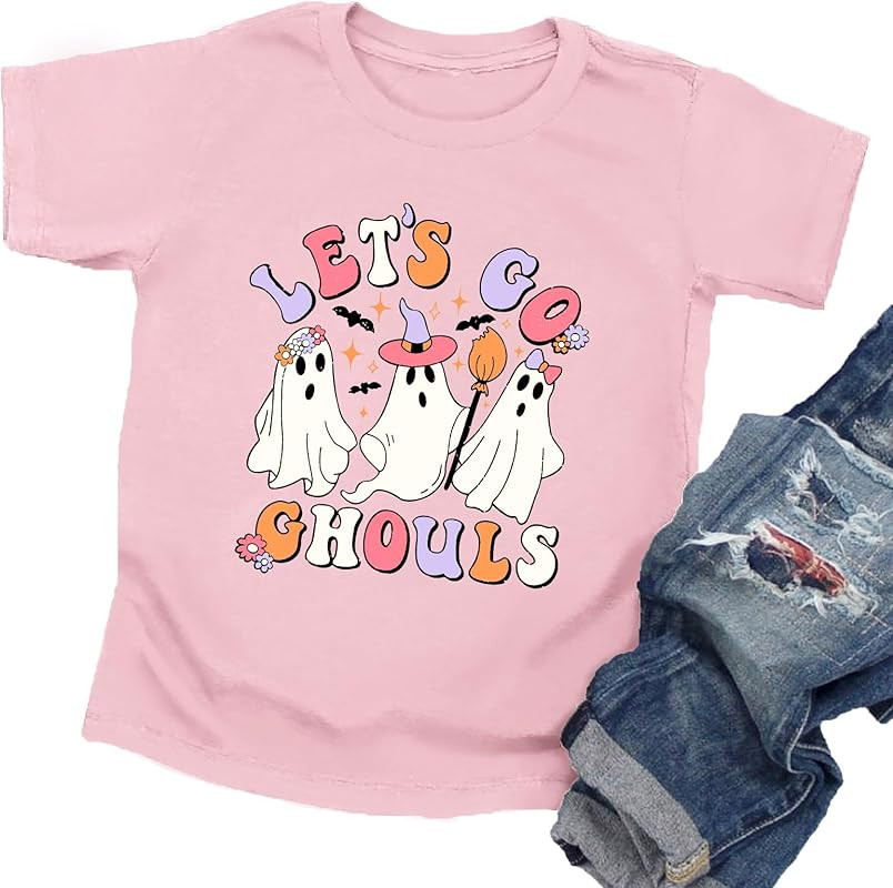 Halloween Shirt Toddler Let's Go Ghouls T-Shirt Boys Girls Ghost Graphic Tee Kids Spooky Seaon To... | Amazon (US)