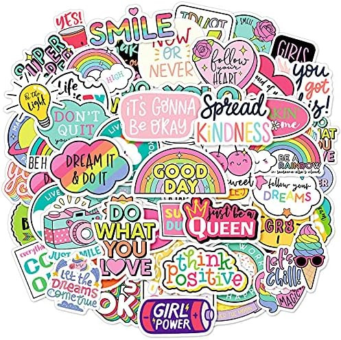 YAMIOW 160pcs Cute Positive Words Stickers for Kids Teens Adults, VSCO Trendy Stickers for Girls,... | Amazon (US)
