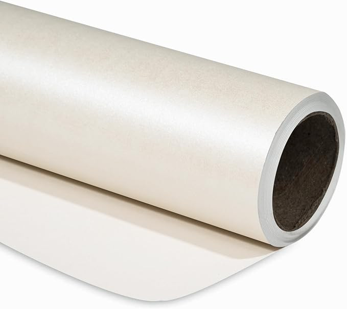 RUSPEPA Off White Matte Wrapping Paper - Solid Color Pearly - Lustre Paper, Off White Perfect for... | Amazon (US)