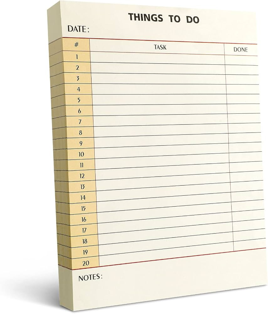 Spakon 300 Sheets Daily to Do List Notepad Notebook Library Card to Do Planner Checklist Memo Wri... | Amazon (US)