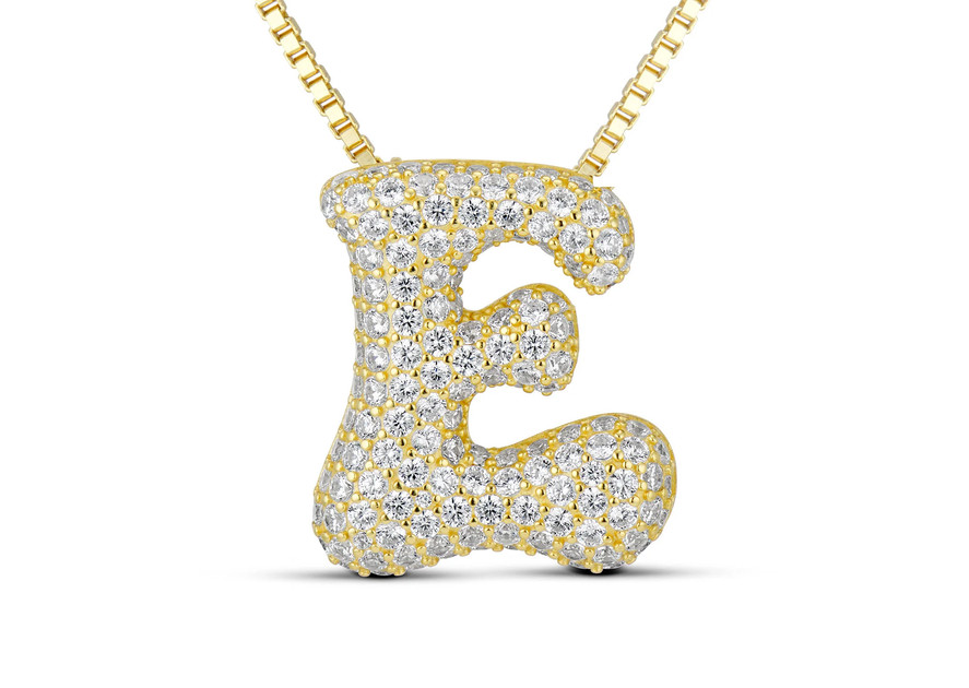 ICED JUMBO LETTER NECKLACE curated on LTK