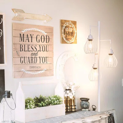 Modern Led Tree Floor Lamp - 3 Elegant Teardrop Cage Lights - Living Room, Bedroom, Office Standing Lamp | Wayfair North America