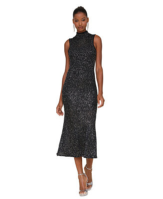 Avec Les Filles Women's Sequined Midi Sweater Dress - Macy's | Macy's