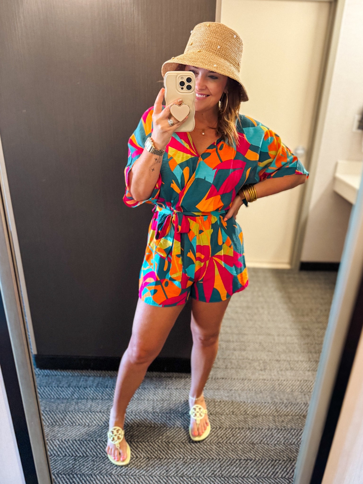 A fun + colorful Cupshe romper for lunch oceanside in southern California 🌊🍽️ 

#LTKOver40 #LTKootd
