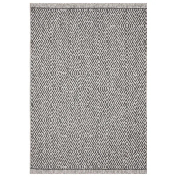 Markham Geometric Charcoal Indoor / Outdoor Area Rug | Wayfair Professional
