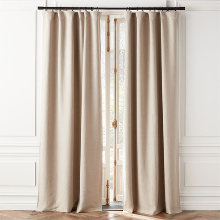 Natural Linen Blackout Window Curtain Panel 48''x96" + Reviews | CB2