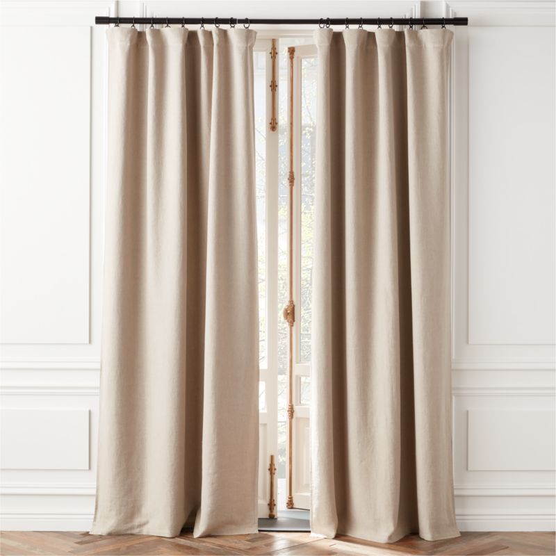 Natural Linen Blackout Window Curtain Panel 48''x84'' | CB2 | CB2