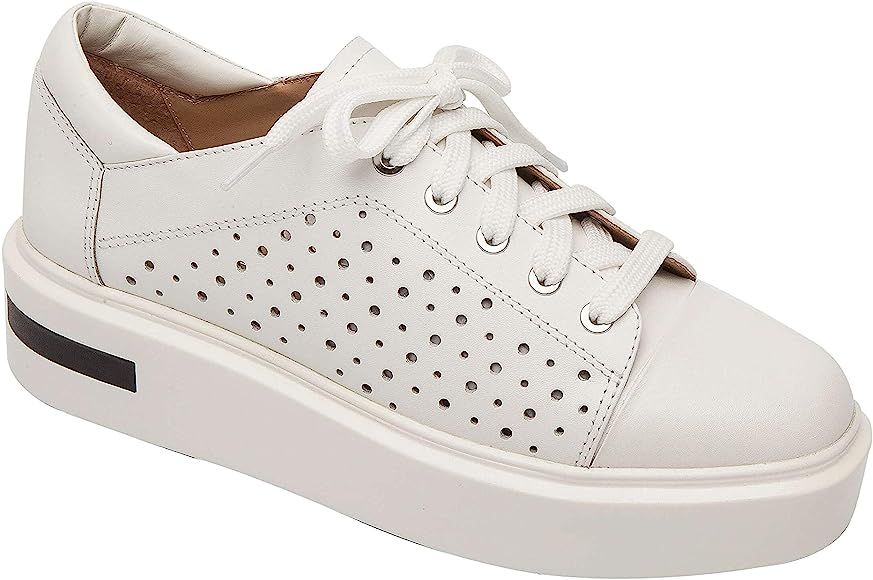 Linea Paolo - Kendra - Perforated Leather Lace-Up Platform Sneakers | Amazon (US)