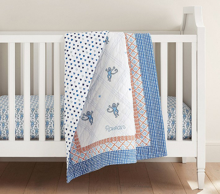 Roller Rabbit Monkey Baby Quilt | Pottery Barn Kids