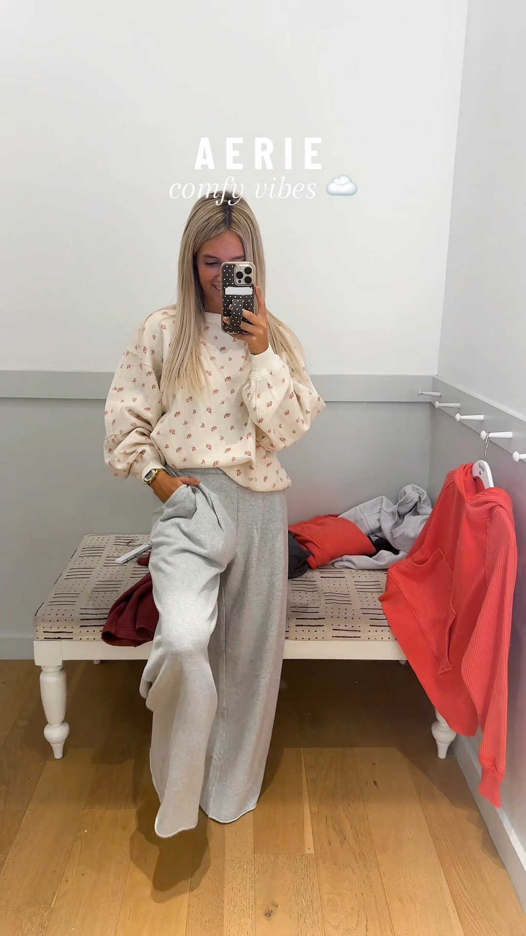 the floral sweatshirt is so cute 💐


#aerie #aeriehaul #loungewear #comfyclothes #casualoutfits 

#LTKSaleAlert #LTKootd #LTKPetite