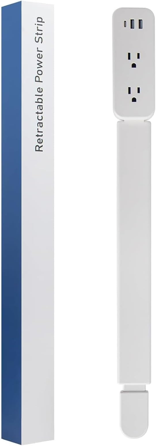Electrical Outlet Extender Stick - Features USB-A, USB-C and 2 AC Outlets, Extends 22"-34", Rotat... | Amazon (US)