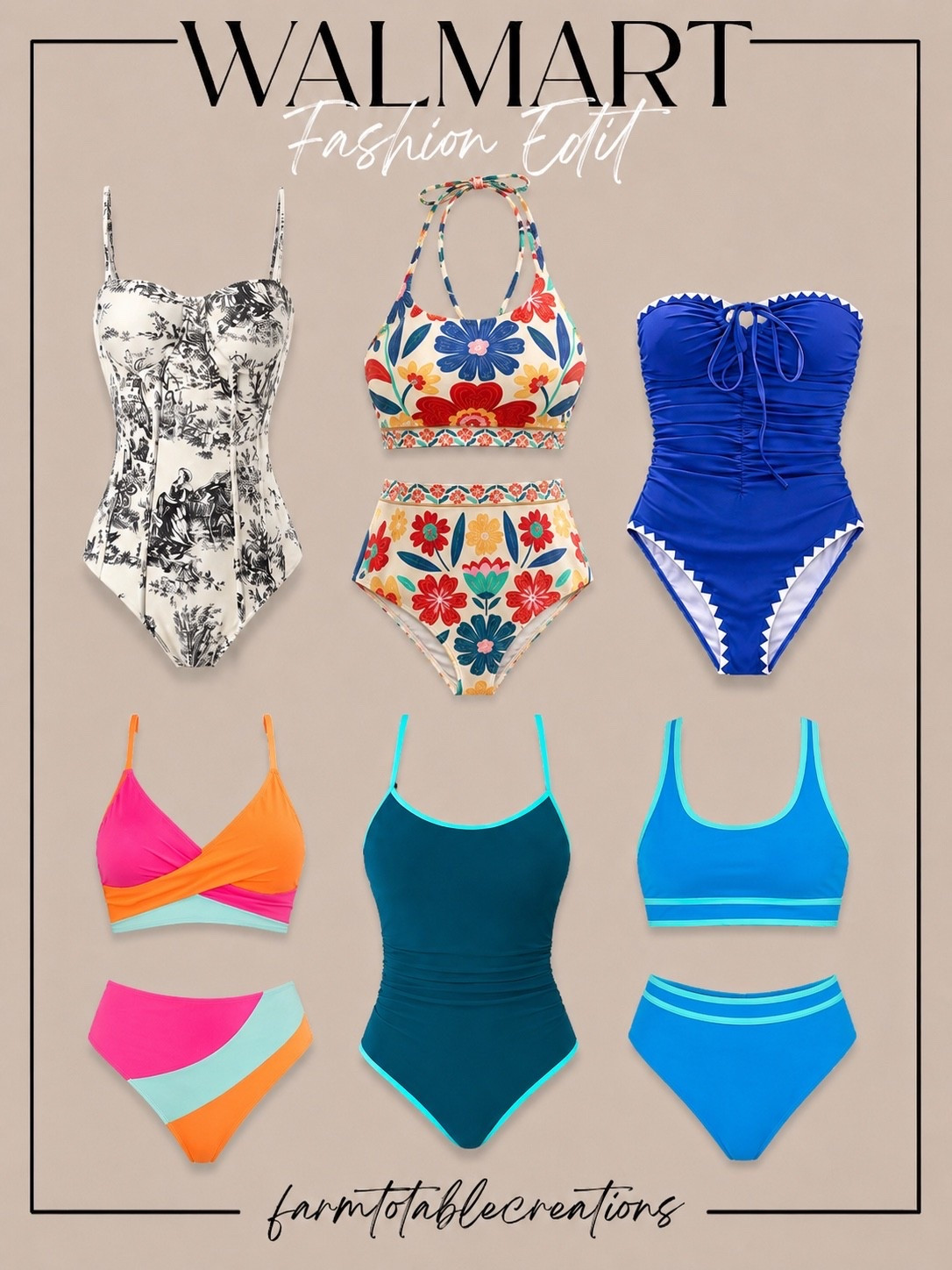 Walmart swimwear finds that look way more expensive than they are ☀️🌴

These vibrant swim styles are bringing all the vacation vibes this season! From bold florals and timeless blue one-pieces to fun color-block designs, this collection has something for every beach day, poolside getaway, and summer adventure 💙✨

I love the mix of flattering silhouettes, cheerful colors, and trend-forward details that make these pieces feel designer-inspired without the designer price tag. Perfect for packing in your suitcase or refreshing your summer wardrobe ☀️🐚

Follow @farmtotablecreations on Instagram for more fashion finds, affordable style, and summer favorites 🤍

#LTKStyle #WalmartFashion #SwimwearFinds #SummerStyle #BeachVacation #ResortWear #AffordableFashion #PoolsideStyle #VacationOutfits #SummerEssentials #BeachStyle #ColorfulFashion #WalmartFinds #LTKFashion #SummerWardrobe

#LTKSwim #LTKSaleAlert #LTKmomlife