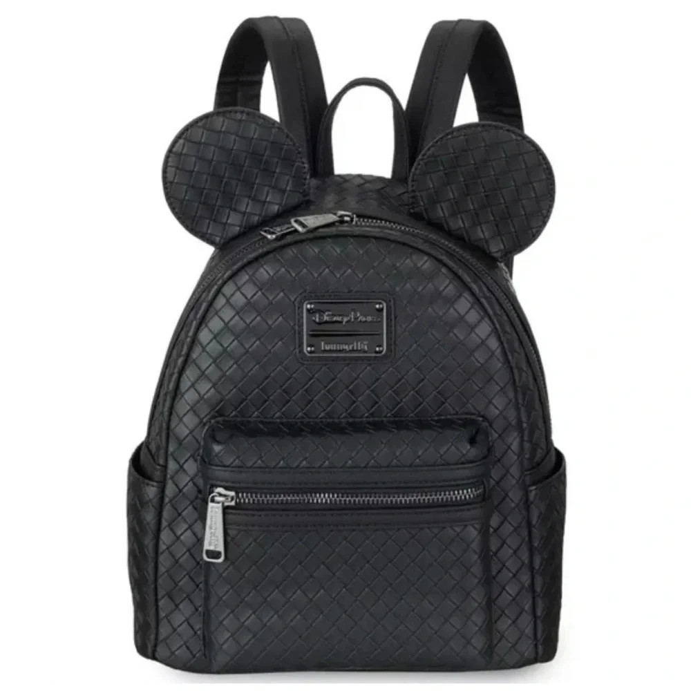 Loungefly Disney Parks Mickey Mouse Black Woven Mini Backpack | Poshmark