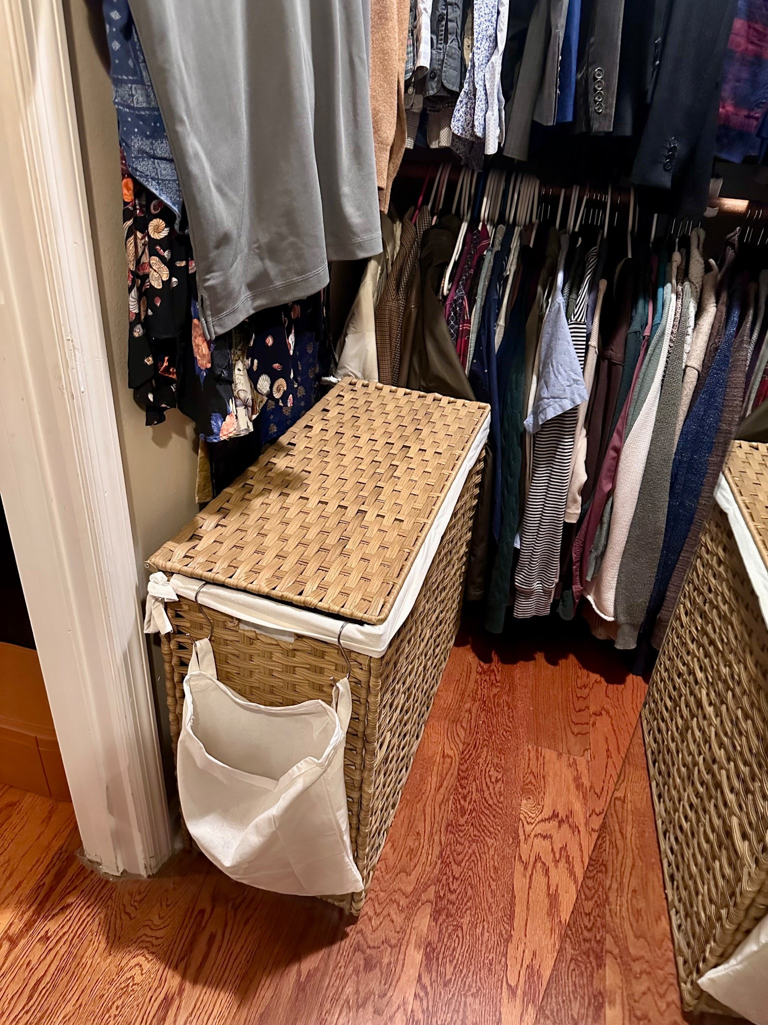 The clients in our new home are quite small. It’s been like a blast from the past reminding me of my apartment in New York. Having to come up with creative storage and laundry solutions and this hamper has been excellent. Comes with an external bag, wheels or feet. A fantastic size as well

Small closet solution | hamper | laundry hamper | small space living 

#LTKMens #LTKHome #LTKdayinmylife