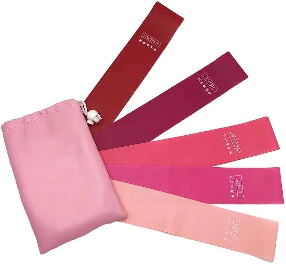 Barebum Resistance Exercise Bands, Home Fitness, Set of 5, Latex Bands for Legs and Butt Workouts... | Amazon (US)