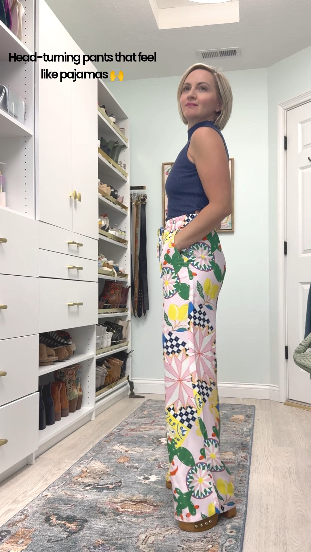 The satin pants are what dreams are made of! The vibrant and beautiful print is a real head-turner, but the comfort level is bar to none!

#LTKPetite #LTKStyleTip #LTKShoeCrush