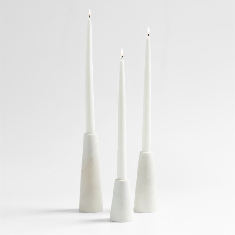 Marble Taper Candle Holders | Crate & Barrel | Crate & Barrel