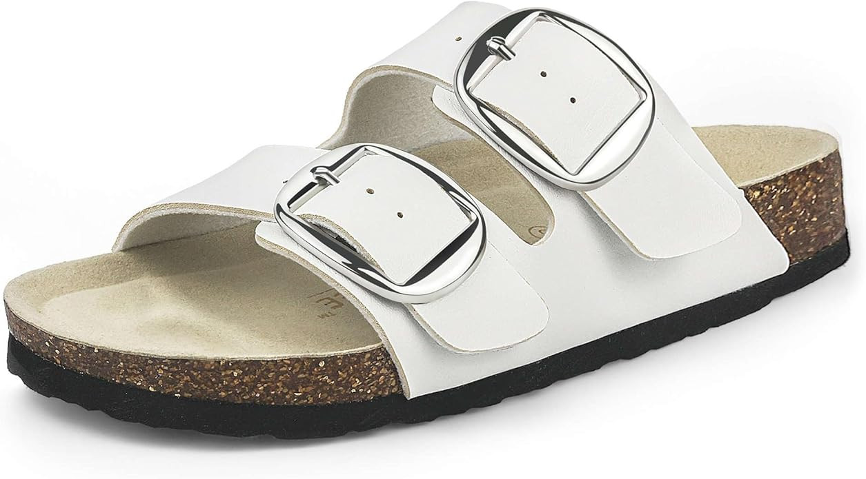Women's Sandals Comfortable Memory Foam Cork Soft Footbed,Lightweight Slides Shoes for Women Dres... | Amazon (US)