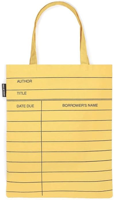 Out of Print Yellow Library Card Tote Bag | Amazon (US)