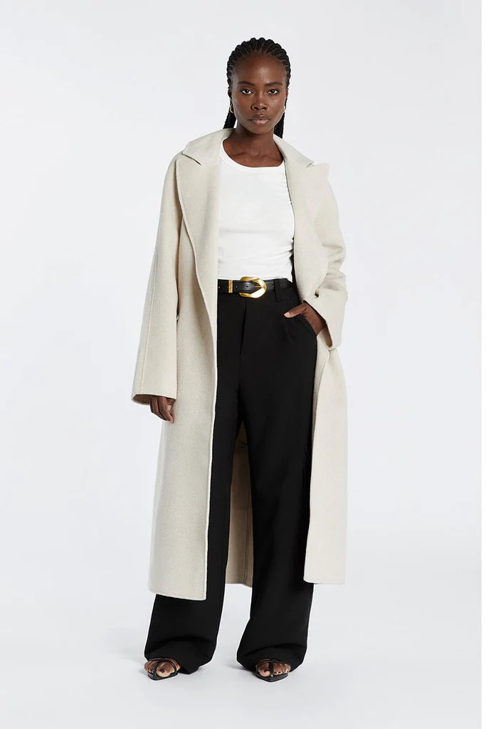 MATILDA BONE WOOL FELT COAT | DISSH