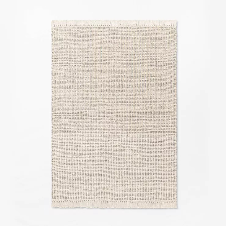 Malibu Woven Jute Rug with Fringe Cream/Gray - Threshold™ designed with Studio McGee | Target