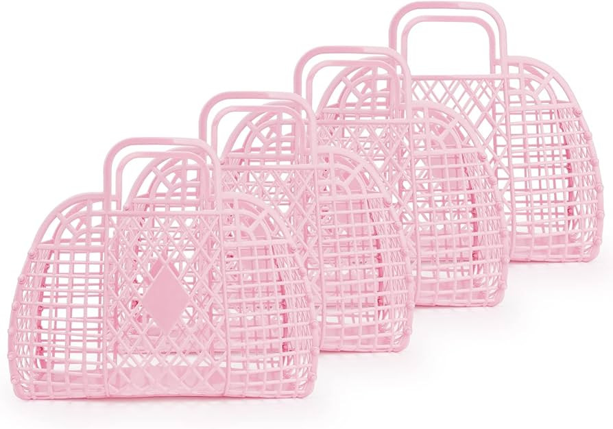 JBB Gift Basket Toddler Purse Girls Jelly Beach Bag Plastic Beach Tote Storage Boys Easter Basket... | Amazon (US)