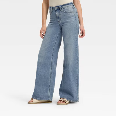 Women's High-Rise Wide Leg Jeans - Universal Thread™ Medium Wash 10 | Target