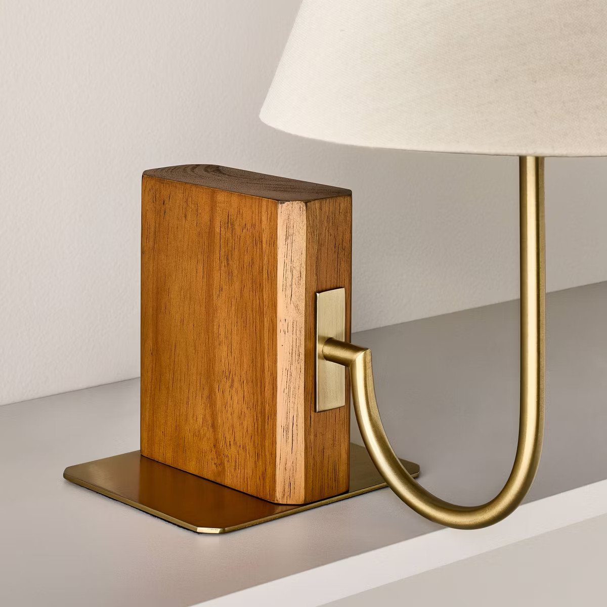 Wood Mid Tone Bookshelf Lamp - Hearth & Hand™ with Magnolia | Target