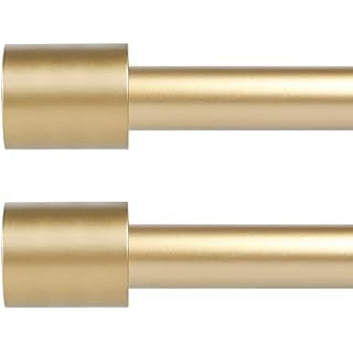 Umbra Cappa Curtain Rod, Includes 2 Matching Finials, Brackets & Hardware, 36 to 66-Inches, Brass | Amazon (US)
