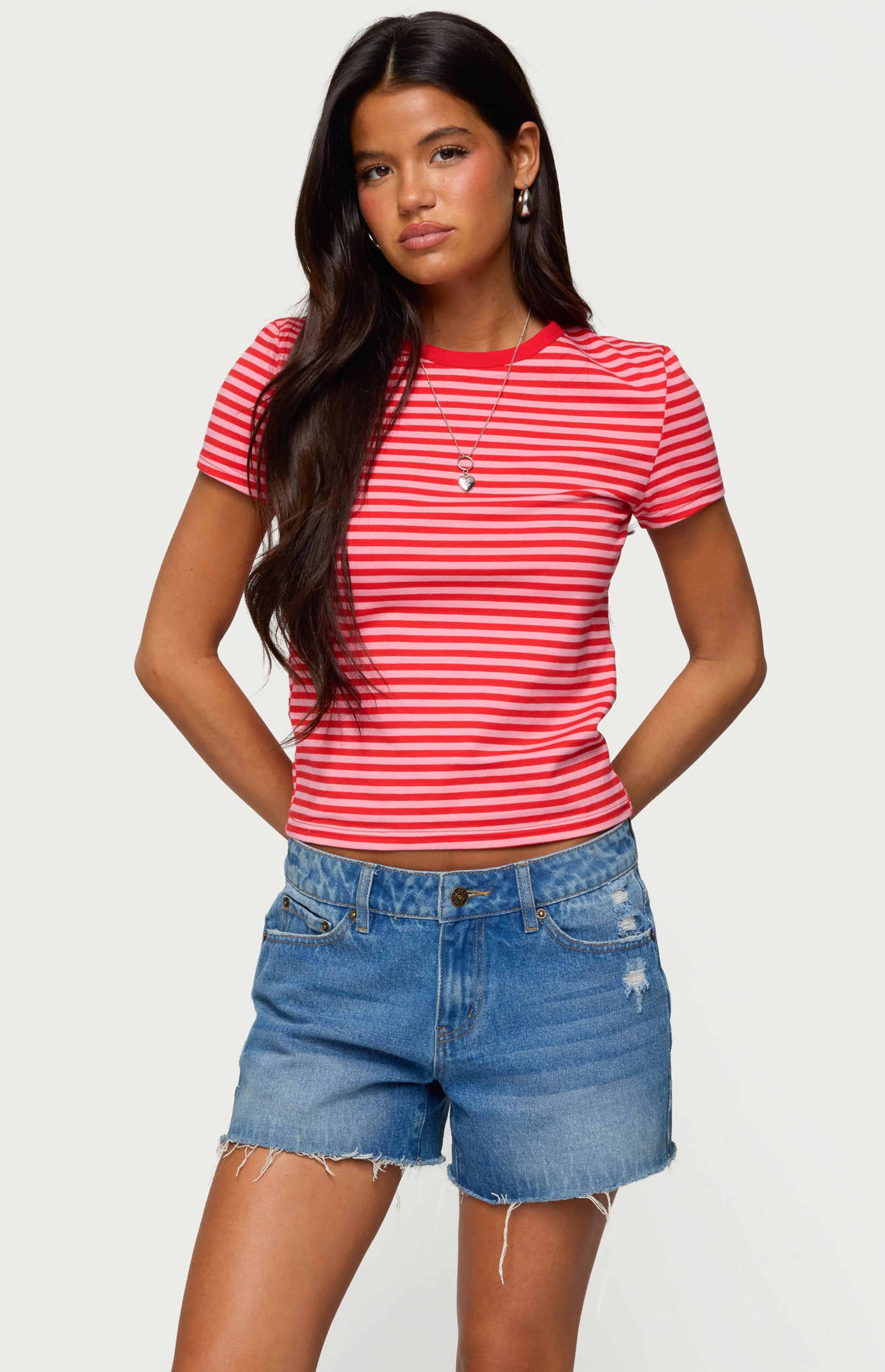 Edikted Nessie Striped T-Shirt | PacSun