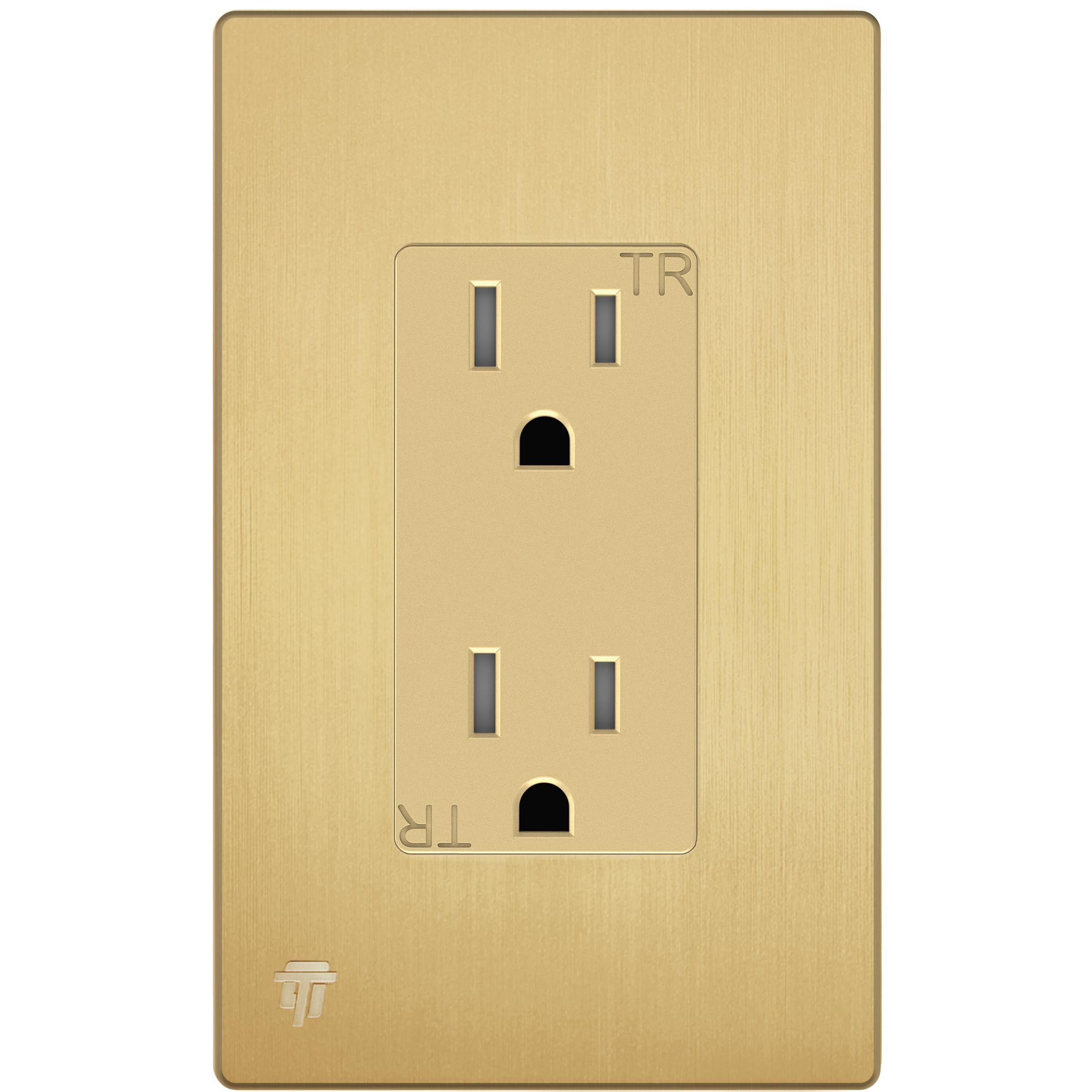 ENERLITES Elite Series Decorator Receptacle Outlet Child Safe Tamper-Resistant, Gloss Finish, Sel... | Amazon (US)