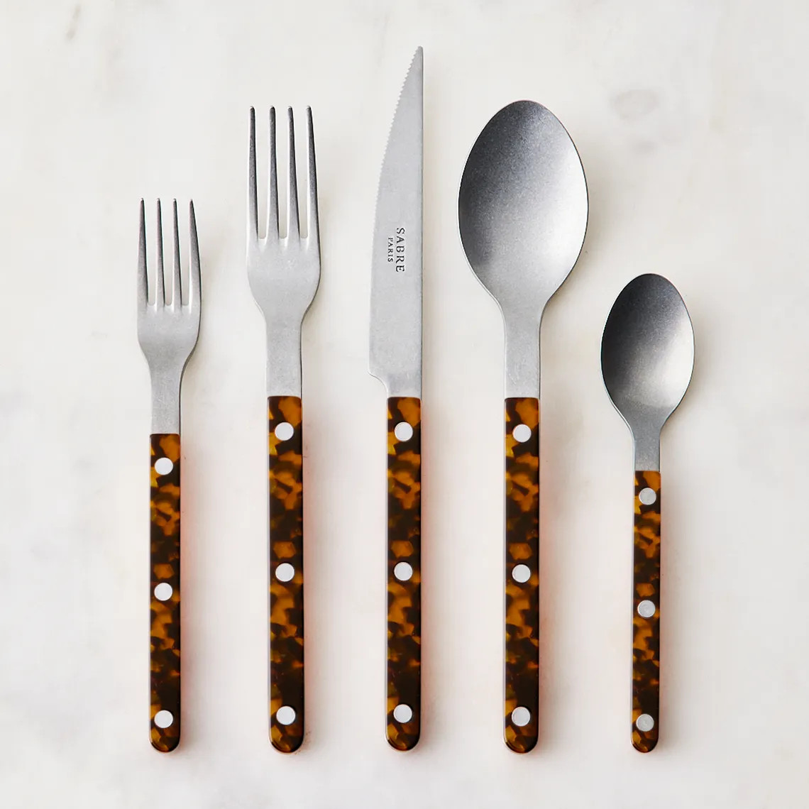 Sabre Bistrot Vintage-Finish Flatware, Stainless Steel | Food52