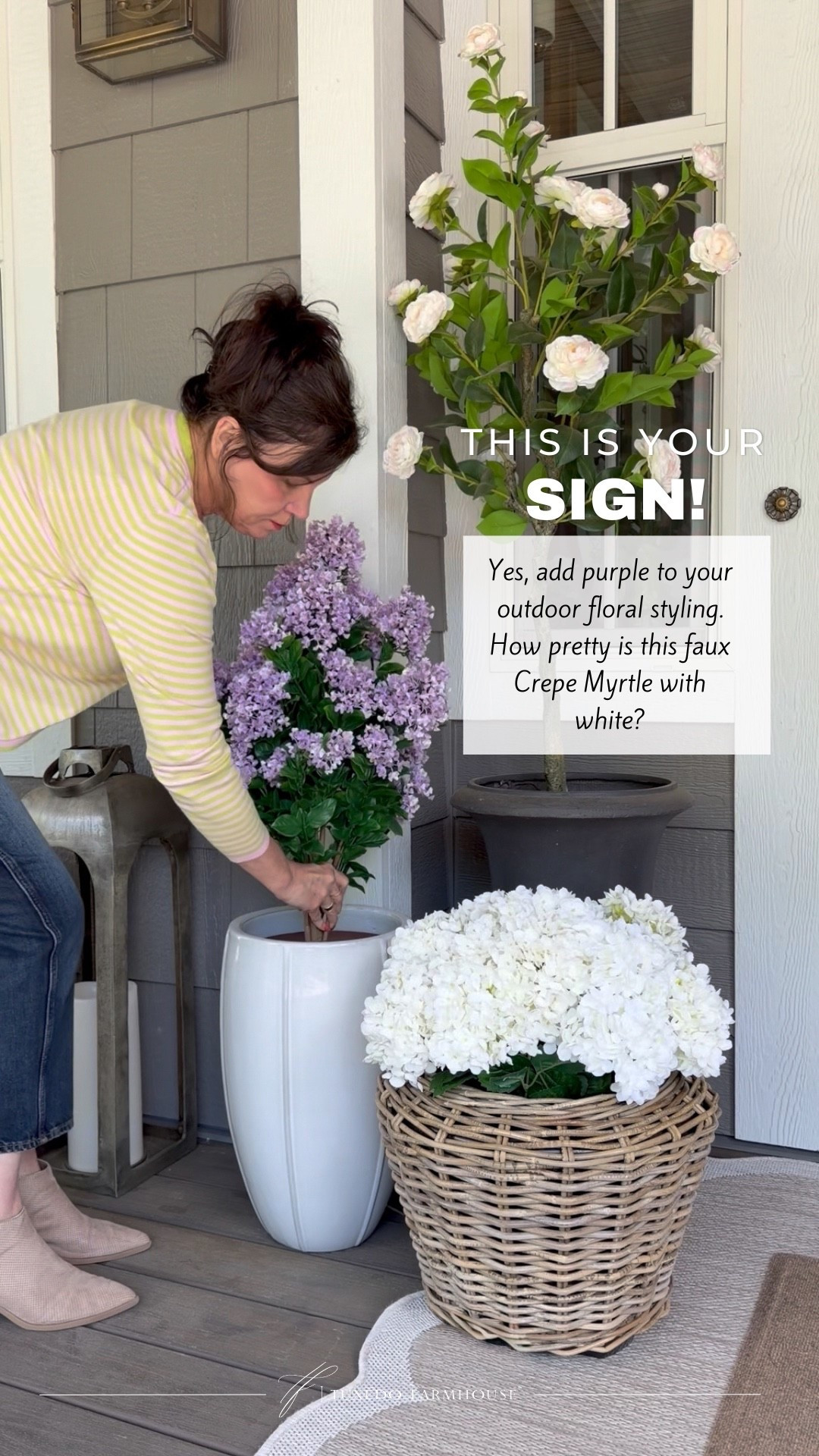 Add purple to your outdoor floral styling! It is so pretty with white. This is a Crepe Myrtle, but I linked a bunch of options.

#LTKSeasonal #LTKHome #LTKSaleAlert