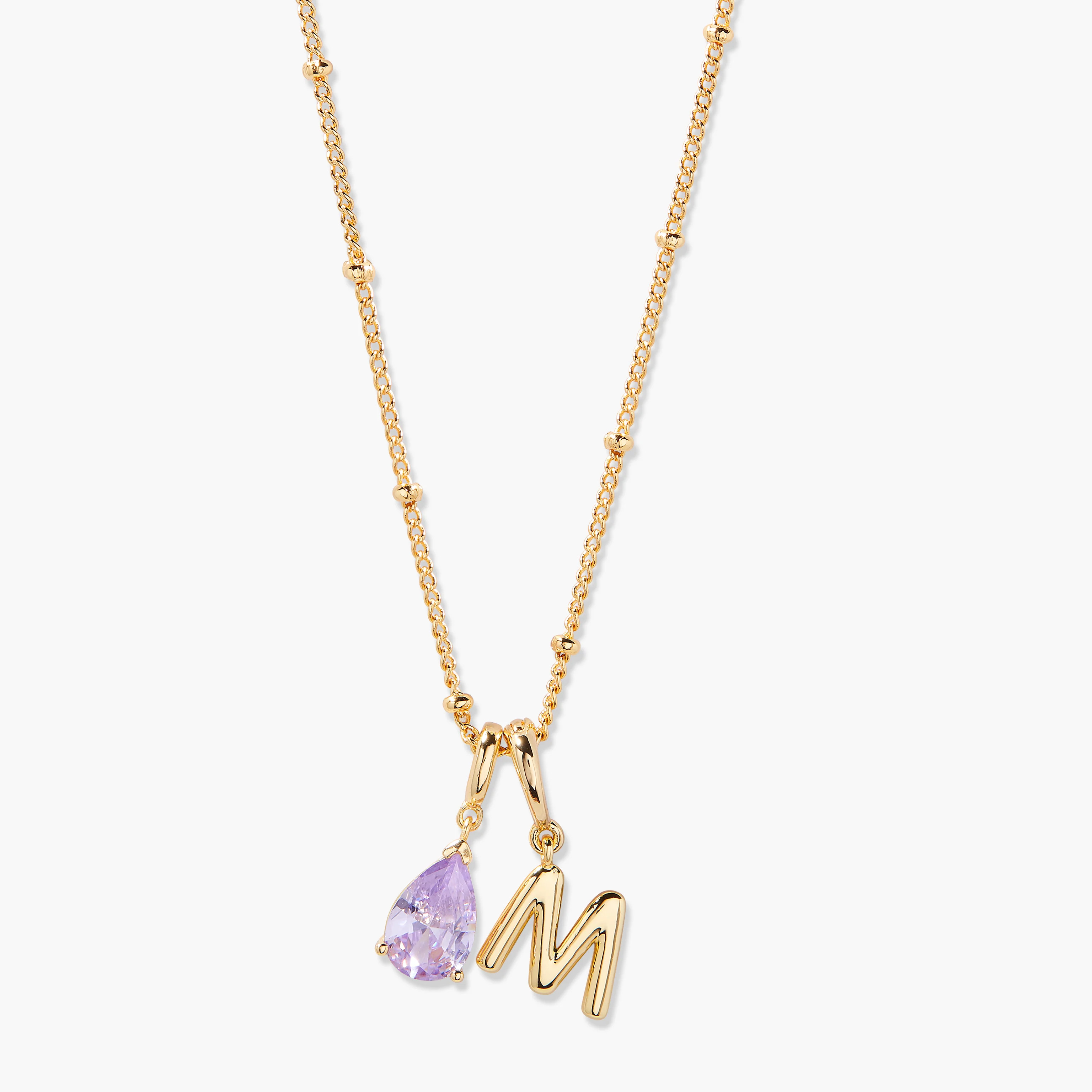 Melrose Birthstone Initial Necklace | Brook and York