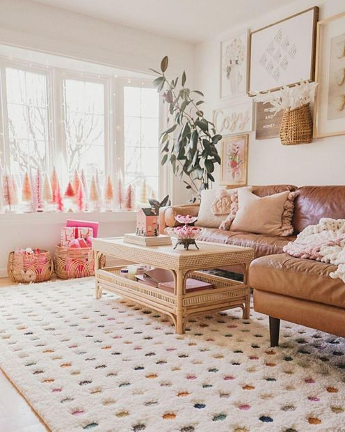 Ivory Carved Polka Dot Shag 8' x 10' Area Rug | Rugs USA