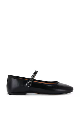 Vinetta Flat in Black Leather | Revolve Clothing (Global)