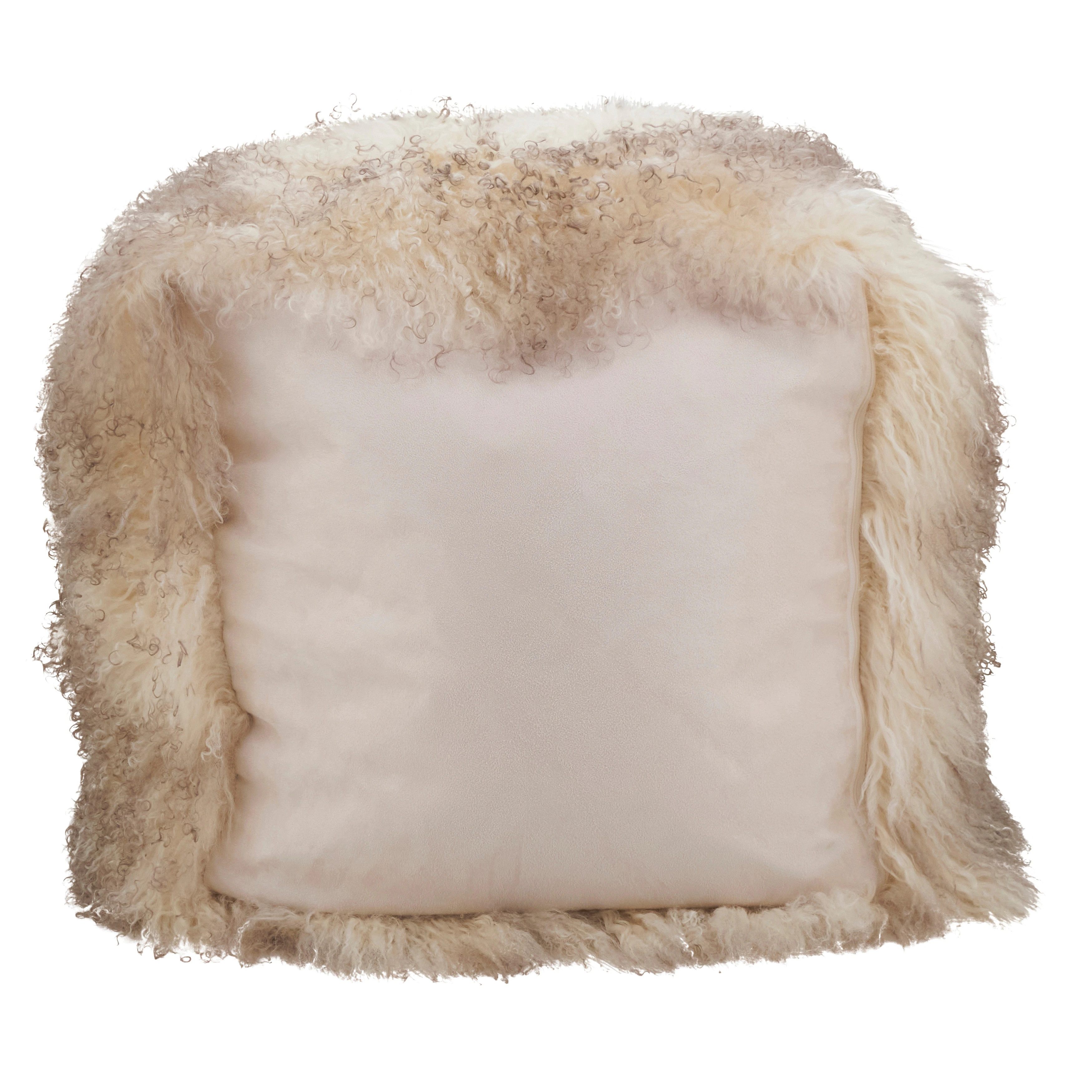 Mongolian Lamb Wool Pouf | Bed Bath & Beyond