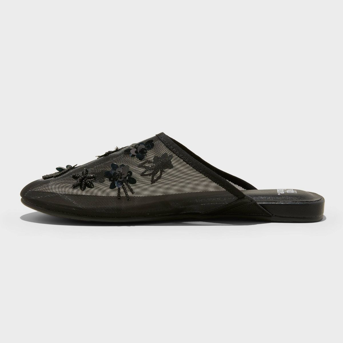 Women's Pixie Floral Mesh Slip-On Mule Flats with Memory Foam Insole - Wild Fable™ | Target