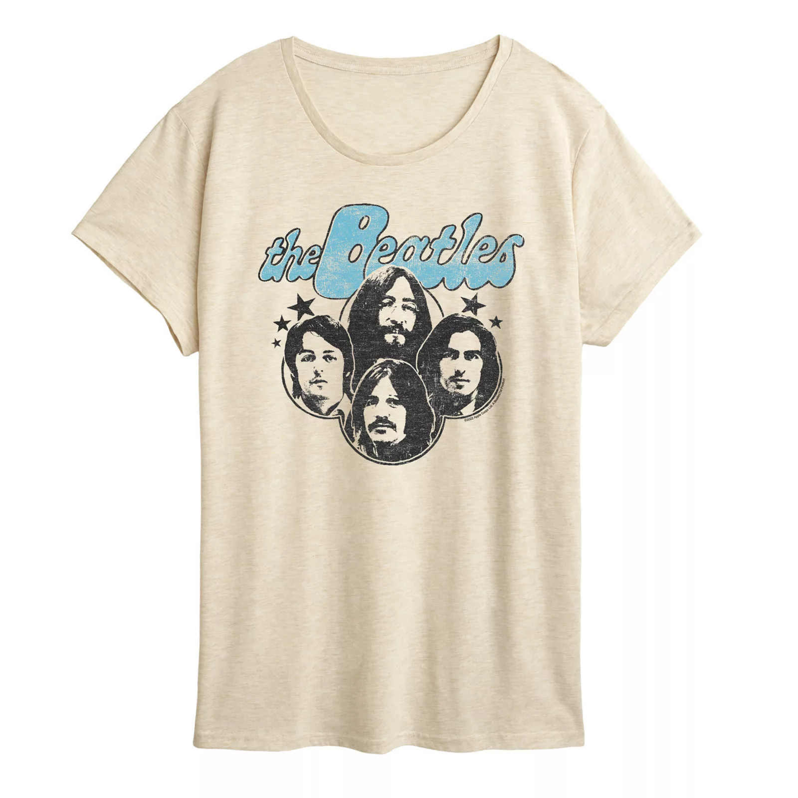 Women's The Beatles Vintage Stars Graphic Tee, Size: XXL, Beige | Kohl's
