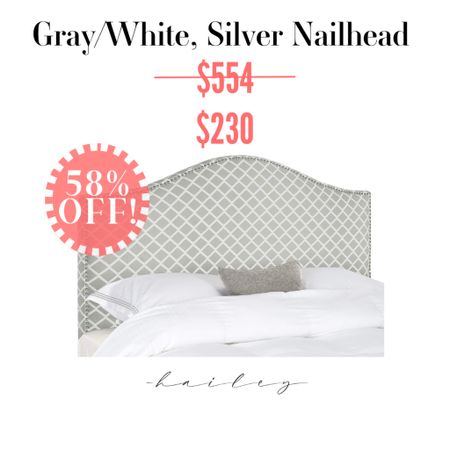 Buy my Headboard ! 🛌🤍

King Size Safavieh Modern
Nailhead Grey upholstery Headboard!

Upholstered in polyester fabric. These headboards will fit most standard metal frames! Perfect for any modern or traditional bedroom or guest room. 

Gray Headboards: Chic and Peaceful Retreat

Choosing a gray headboard is a game-changer when creating a contemporary and serene bedroom space. Gray, with its sophisticated and timeless appeal, can elevate any bedroom's ambiance effortlessly.

A gray headboard brings a sense of calm and tranquility to the space, creating a serene atmosphere that facilitates relaxation and restful sleep. Its neutral hue is a soothing backdrop, allowing you to easily incorporate various color palettes and decor styles into your bedroom.

The versatility of a gray headboard shines through as it effortlessly complements a wide range of design aesthetics, from modern and minimalist to classic and romantic. Whether your bedroom is adorned with bold patterns or soft pastels, a gray headboard is a stunning focal point that ties the entire space with its understated elegance.

#LTKsalealert #LTKhome #LTKFind